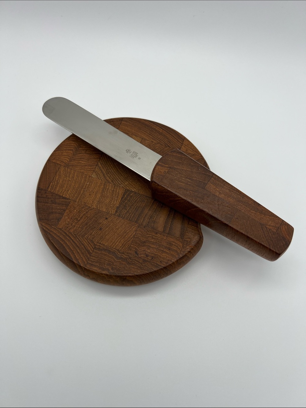 Dansk Teak Wood 5” Cheese Charcuterie Board w/ Hidden Knife Spreader JHQ Danish